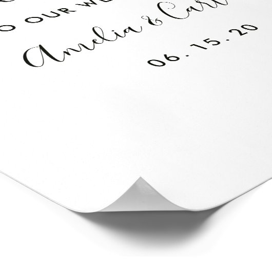 Affiche de bienvenue Mariage d'aquarelle florale b (Coin)