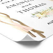 Affiche de bienvenue Mariage d'Arche d'Arc Floral  (Coin)