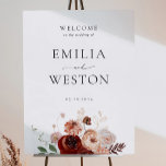 Affiche de bienvenue Mariage d'automne<br><div class="desc">Cette Affiche de bienvenue Mariage d'automne de la collection Emilia présente des fleurs dessinées à la main dans les tons d'automne bordeaux,  roses et or. Personnalisez-le avec vos détails facilement et rapidement. Appuyez simplement sur le bouton "customiser" pour réorganiser et formater le style et le placement du texte.</div>