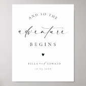 Affiche de bienvenue Mariage d'aventure minimalist (Devant)