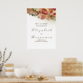 Affiche de bienvenue mariage de automne (Cuisine)