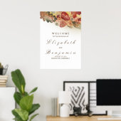 Affiche de bienvenue mariage de automne (Bureau à domicile)