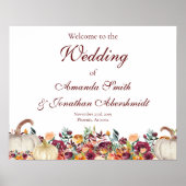 Affiche de bienvenue mariage de automne, Affiche d (Devant)