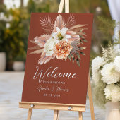 Affiche de bienvenue Mariage de automne Boho