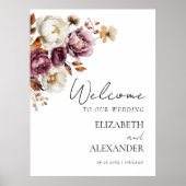 Affiche de bienvenue Mariage de automne de Bourgog (Devant)