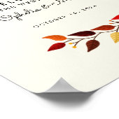 Affiche de bienvenue Mariage de automne des branch (Coin)