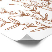 Affiche de bienvenue Mariage de automne fleur sauv (Coin)