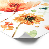 Affiche de bienvenue Mariage de automne Fleur sauv (Coin)