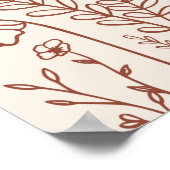 Affiche de bienvenue Mariage de automne fleur sauv (Coin)