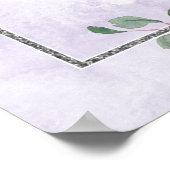 Affiche de bienvenue Mariage de Boho Floral violet (Coin)