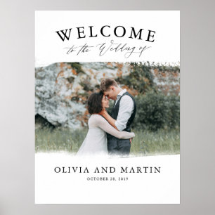 Affiche de bienvenue Mariage de Boho moderne Washe