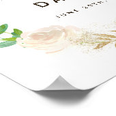 Affiche de bienvenue Mariage de bois romantique (Coin)