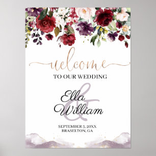 Affiche de bienvenue Mariage de Bourgogne