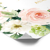 Affiche de bienvenue Mariage de cadre or flou (Coin)