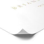 Affiche de bienvenue Mariage de calligraphie minim (Coin)