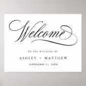 Affiche de bienvenue Mariage de calligraphie Tourb (Devant)