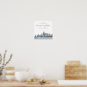 Affiche de bienvenue Mariage de Chicago Skyline (Cuisine)