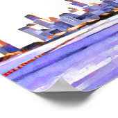 Affiche de bienvenue Mariage de Chicago Skyline (Coin)