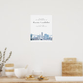 Affiche de bienvenue Mariage de Chicago Skyline (Cuisine)