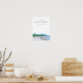 Affiche de bienvenue Mariage de Chicago Skyline (Cuisine)