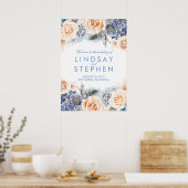 Affiche de bienvenue Mariage de couronnes florales (Cuisine)