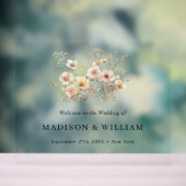 Affiche de bienvenue Mariage de Fleur sauvage beig (Neutre)