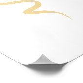 Affiche de bienvenue Mariage de fleurs d'or dessin (Coin)