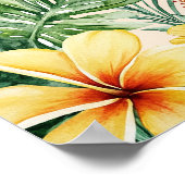 Affiche de bienvenue Mariage de fleurs tropicales  (Coin)