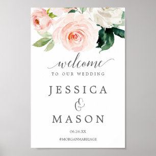 Affiche de bienvenue Mariage de flushing Blooms