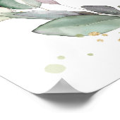 Affiche de bienvenue Mariage de Foliage d'or rusti (Coin)