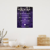 Affiche de bienvenue Mariage de la chaîne de bois  (Cuisine)