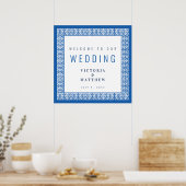 Affiche de bienvenue Mariage de la clé bleue médit (Cuisine)