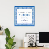 Affiche de bienvenue Mariage de la clé bleue médit (Bureau à domicile)