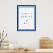 Affiche de bienvenue Mariage de la clé bleue médit (Cuisine)