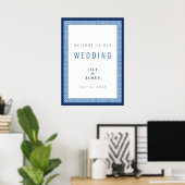 Affiche de bienvenue Mariage de la clé bleue médit (Bureau à domicile)