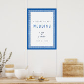 Affiche de bienvenue Mariage de la clé bleue médit (Cuisine)