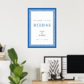 Affiche de bienvenue Mariage de la clé bleue médit (Bureau à domicile)