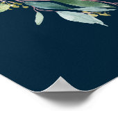 Affiche de bienvenue Mariage de la couronne floral (Coin)