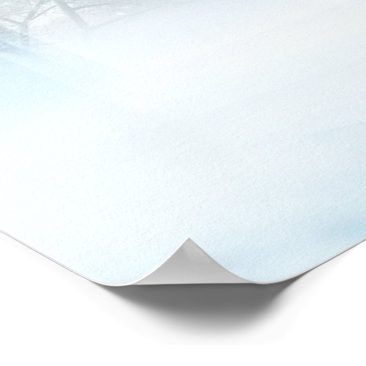 Affiche de bienvenue Mariage de la forêt de neige  (Coin)