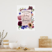 Affiche de bienvenue Mariage de la marine Blue Blu (Cuisine)