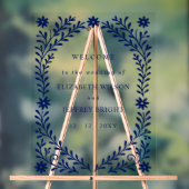 Affiche de bienvenue Mariage de la marine Boho (Neutre)