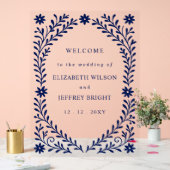 Affiche de bienvenue Mariage de la marine Boho (Mariage)