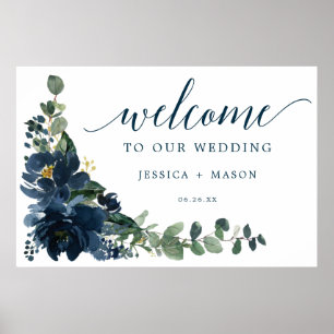 Affiche de bienvenue Mariage de la Marine royale