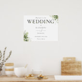 Affiche de bienvenue Mariage de la typographie flo (Cuisine)
