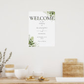 Affiche de bienvenue Mariage de la typographie flo (Cuisine)