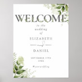 Affiche de bienvenue Mariage de la typographie flo (Devant)