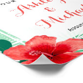 Affiche de bienvenue Mariage de l'ananas tropical (Coin)