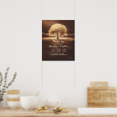 Affiche de bienvenue Mariage de l'arborescence des (Cuisine)