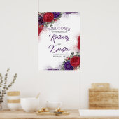 Affiche de bienvenue Mariage de l'aubergine rouge  (Cuisine)