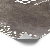 Affiche de bienvenue Mariage de l'haleine de bébé  (Coin)